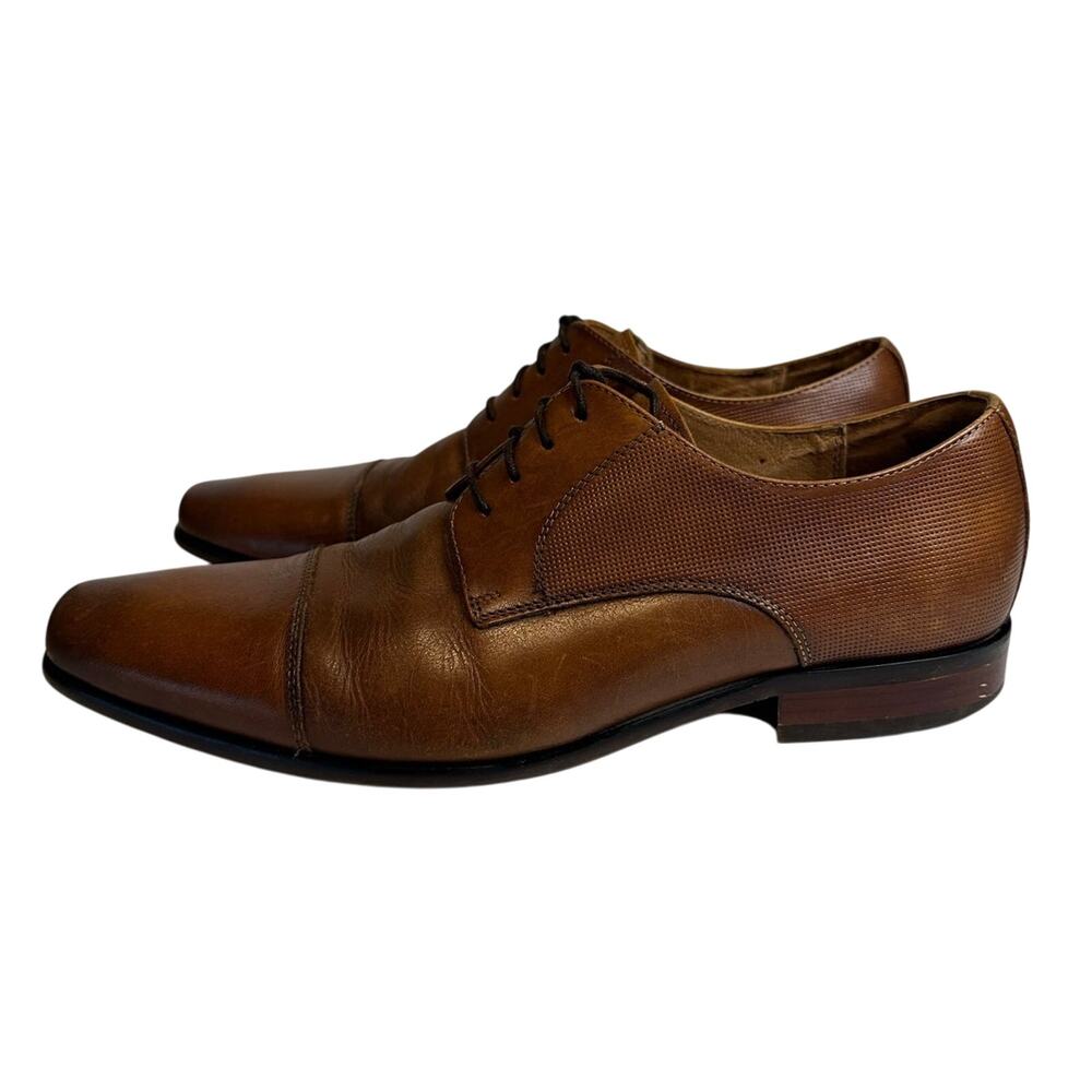 Florsheim Men’s‎ Leather Cognac Brown Lace Up Cap Toe Oxford Size 10D